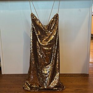 Gold sequin dress golden birthday